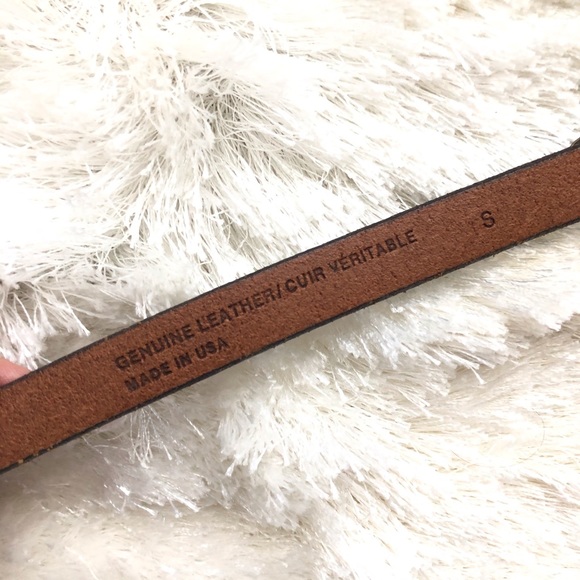 Pewter Silver Leather thin Belt hammered coins S - Picture 4 of 4